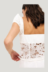 Lace Detail Top — model side