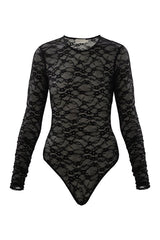 Lace Skin bodysuit in Onyx — packshot