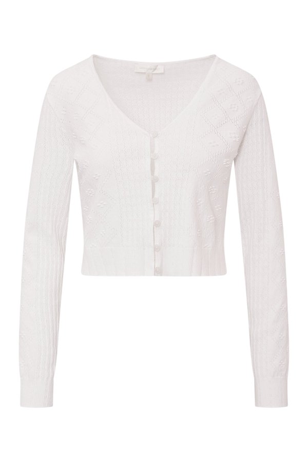 Laken Cotton Pointelle Cardigan — packshot