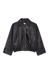 Leather blouson jacket — packshot