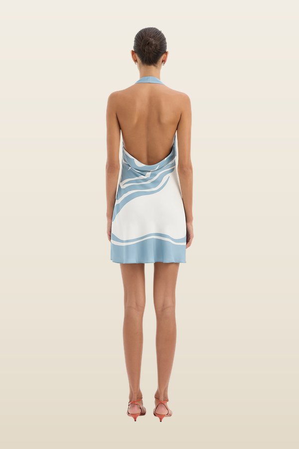 Lilou Halter Mini Dress — model back
