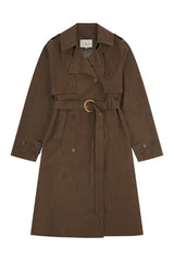 'Versailles' Limited Edition Faux Leather Signature Belted Trench Coat — packshot