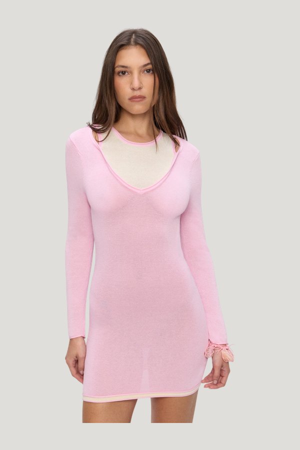 Logan Knit Mini Dress — model front