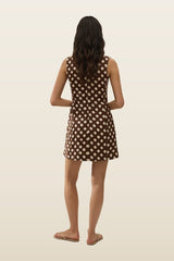 Lydie Mini Dress Cioccolato Dot — model back