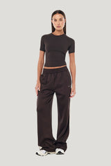 Man Down Trackpant In Coffee — model front