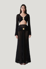 Mania Crochet Long Sleeve Cropped Top — carry 2