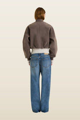 Mara Bomber - Suede Effect — model back
