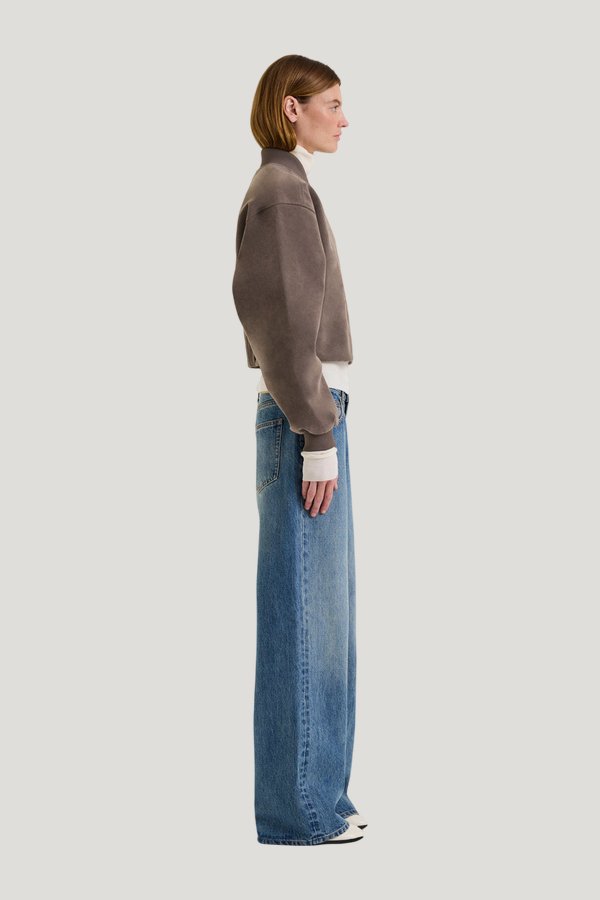 Mara Bomber - Suede Effect — model side
