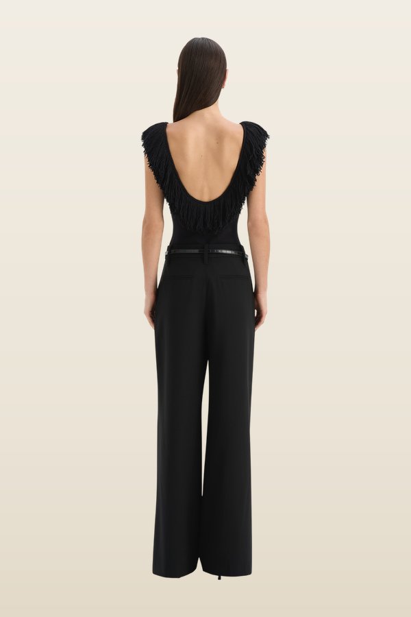 Marcelline Fringe Bodysuit — model back