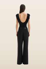 Marcelline Fringe Bodysuit — model back