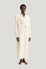 Margot Long Tailored Blazer, vanilla — model front