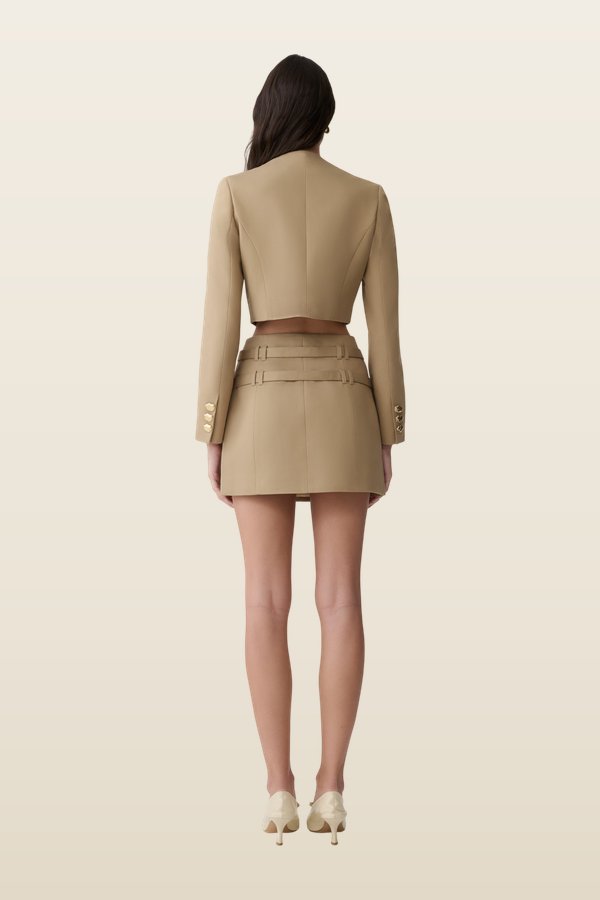 Marielle Button Up Cropped Jacket — model back