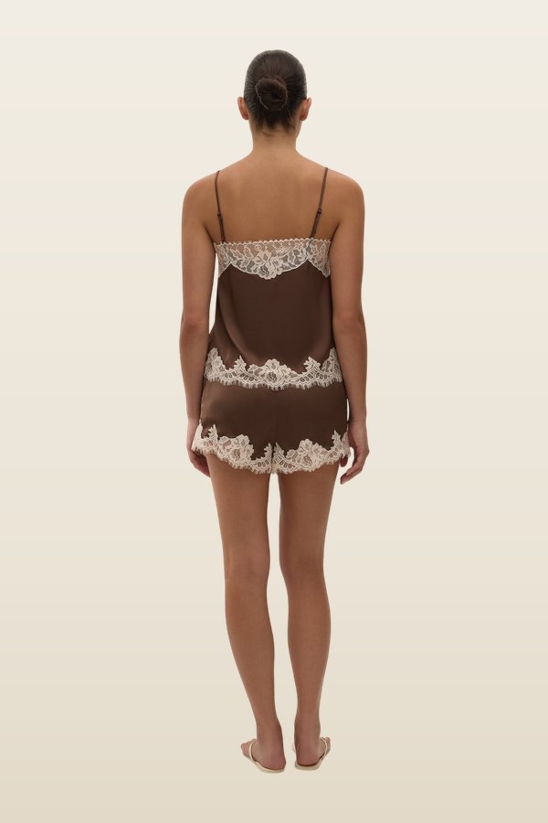 Marisol Top Chocolate Lace — model back