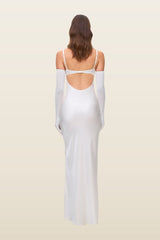 Maxi Beaded Waterlily dress — model back