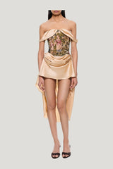 Meadow Tapestry Corset — model front