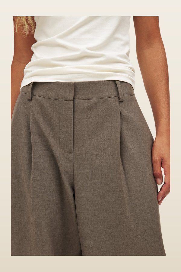 Wide Mid Waist Pants — model back