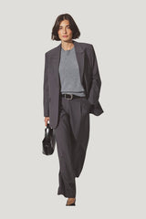 Wide Mid Waist Pants — model front