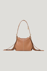 Miss M micro stitched leather bag — model side