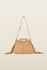Raffia effect Miss M Mini bag — model back