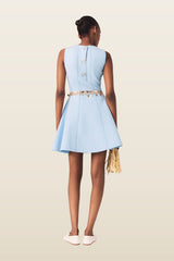 Skater dress with jewelled bows — model back