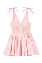 Short flared cotton dress — packshot