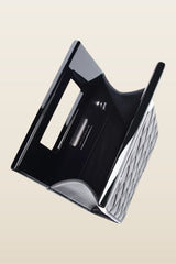 Micro Bella In Black Quilted Leather — model back