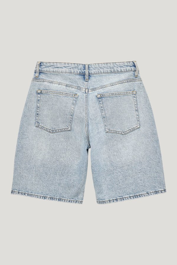 Mid Waist Loose Denim Shorts — extra