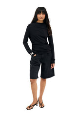 Mid Waist Loose Denim Shorts — packshot