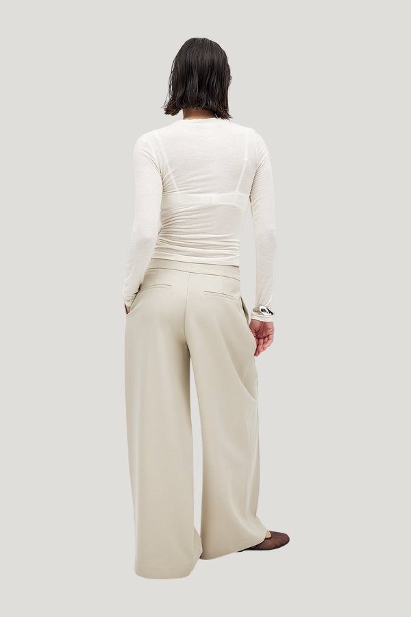 Mid Waist Suit Pants — model front