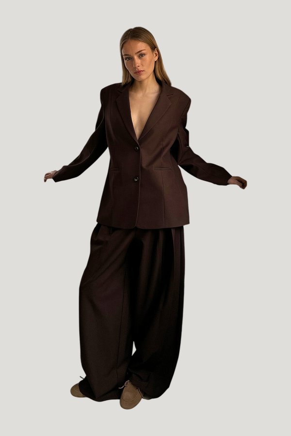 Mid Waist Suit Pants — extra