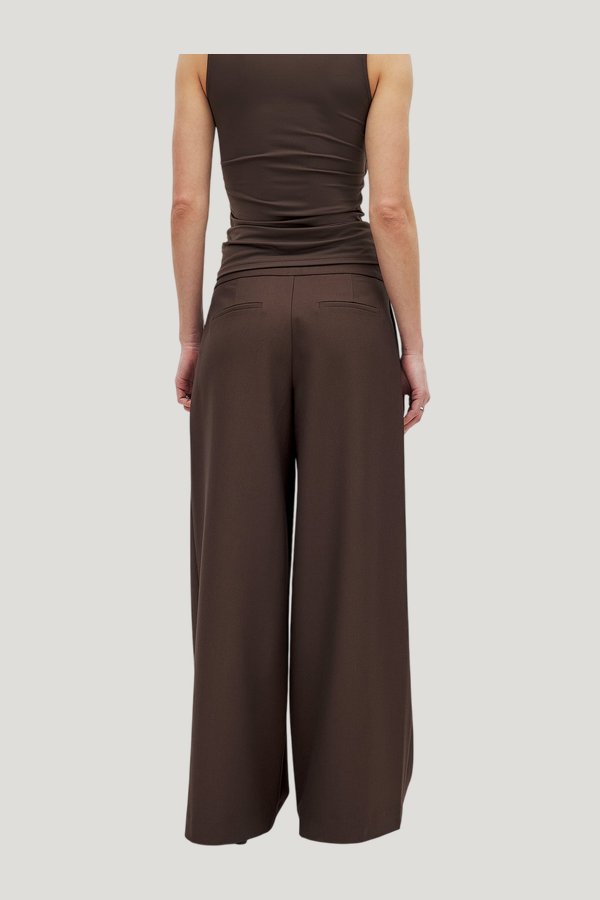 Mid Waist Suit Pants — model front