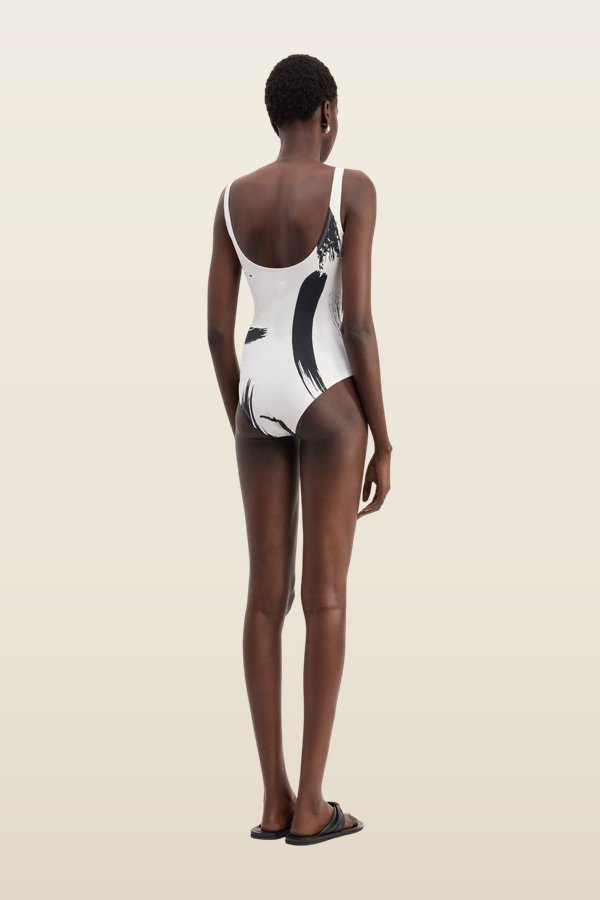 MINEA Printed zipped swimsuit — model back