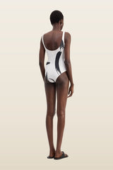MINEA Printed zipped swimsuit — model back