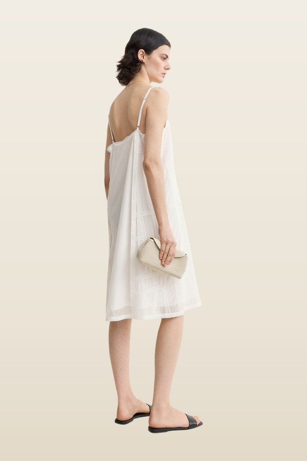 Monogram cotton voile dress — model back