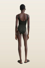 Monogram pointelle swimsuit — model back