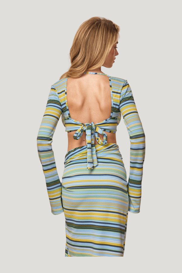 Montego Crop Top - Sardinia — model side