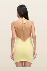 Moon Cloud Knit Mini Dress — model back