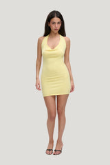 Moon Cloud Knit Mini Dress — model side