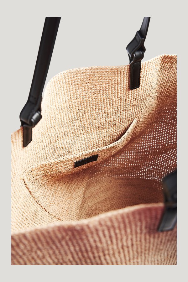 Natural Raffia Tote — extra