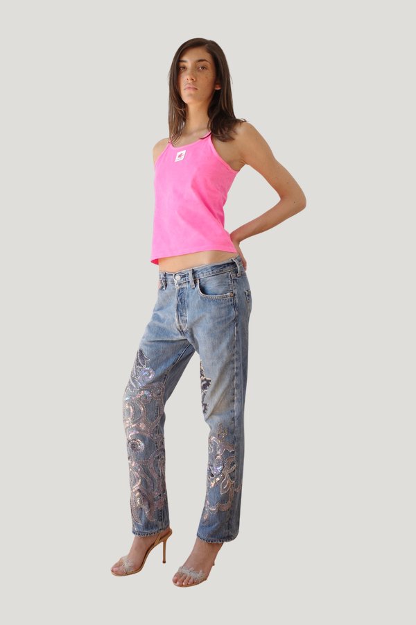 The Neon Pink Camisole — model front