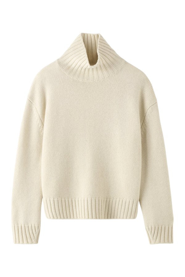 Nola Turtleneck Sweater, vanilla — packshot