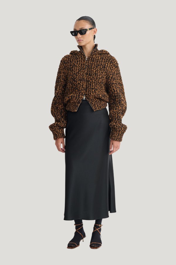 Sonnet - Jacket - Rust/Black — model front