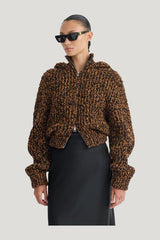 Sonnet - Jacket - Rust/Black — model side