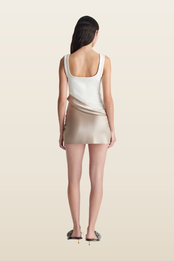 Marijn - Mini dress - Dune/Creme — model back
