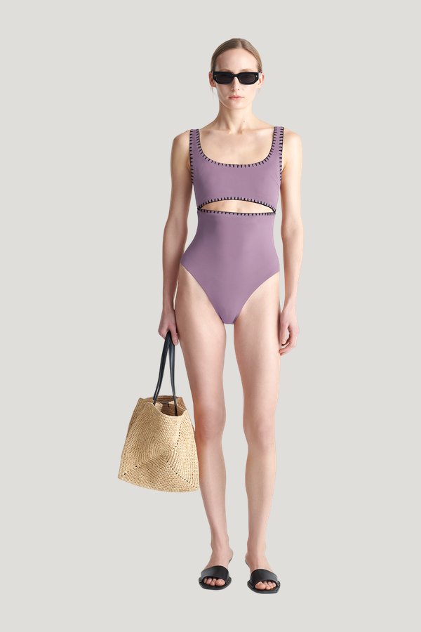 Sorena - Recycled nylon swimsuit — model front