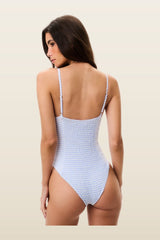 Olivienne Gingham One-Piece Swimsuit — model back