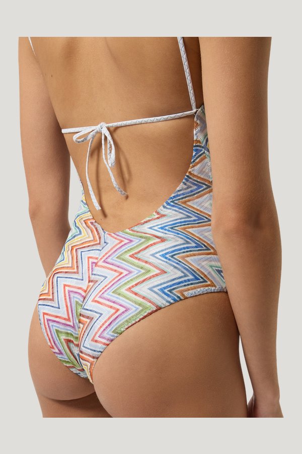 One-piece swimsuit with halterneck — extra