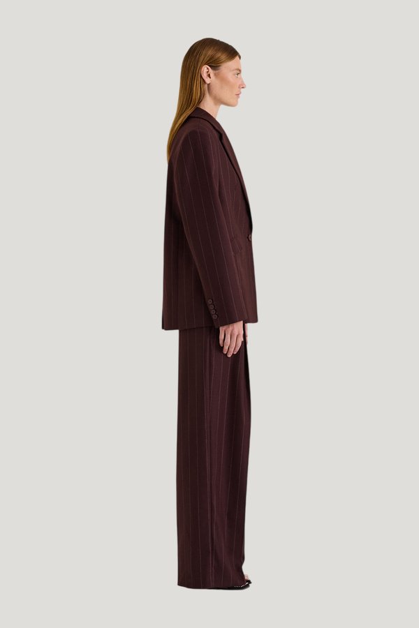 Ornella Pinstripe Blazer — model side