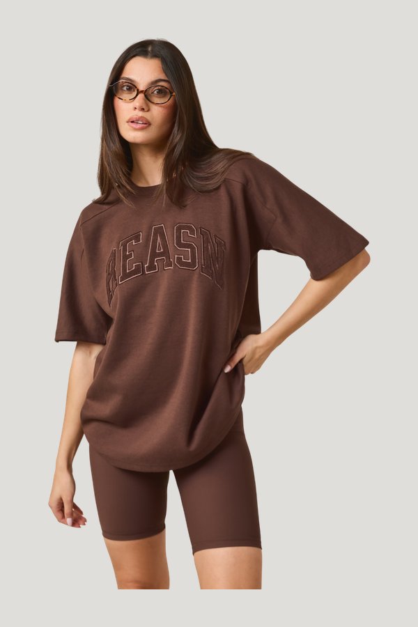 Oversized Branded T-Shirt — model side
