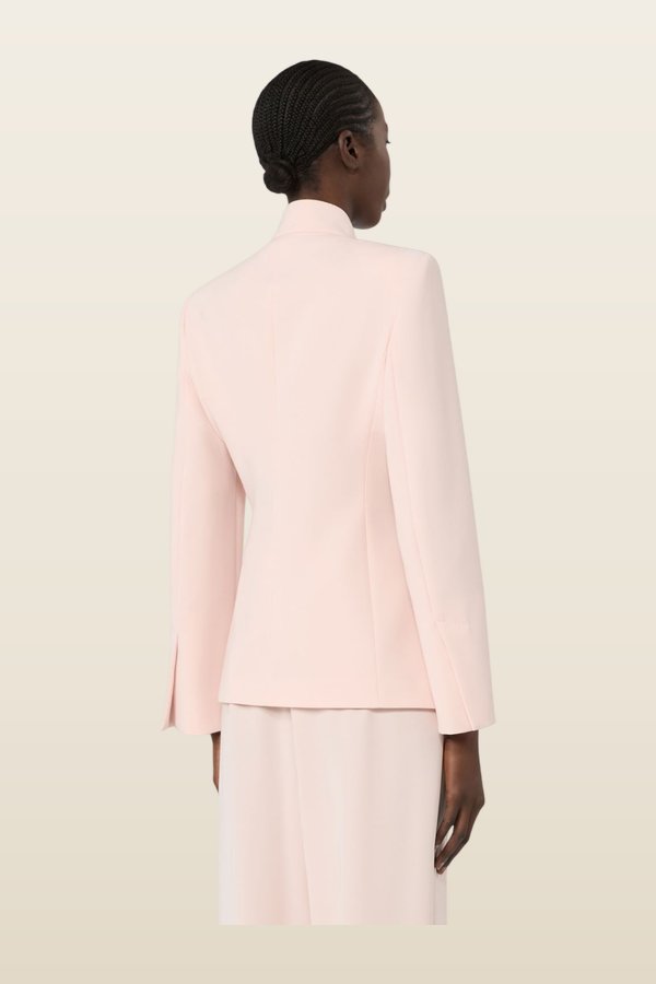 Cady jacket with sash detail — model back